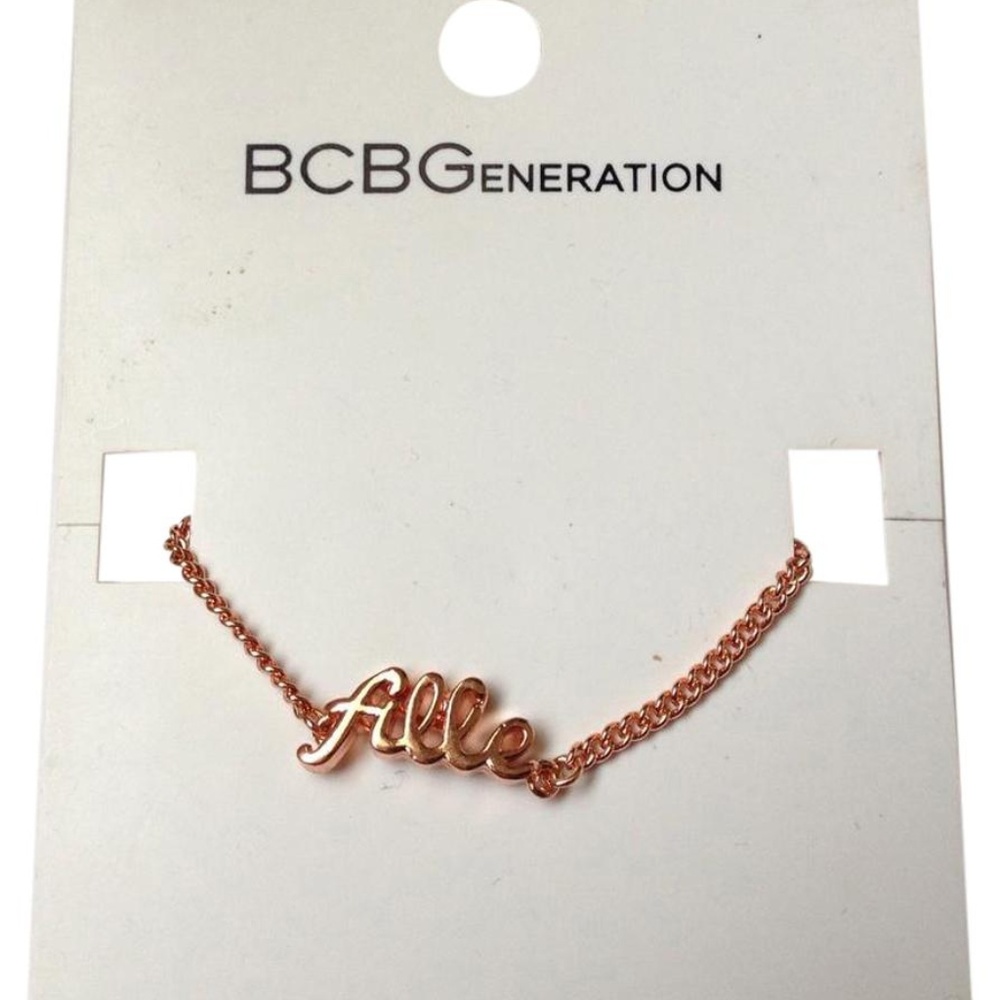 BCBGeneration Dainty Bracelet Rose Gold Girl Charm